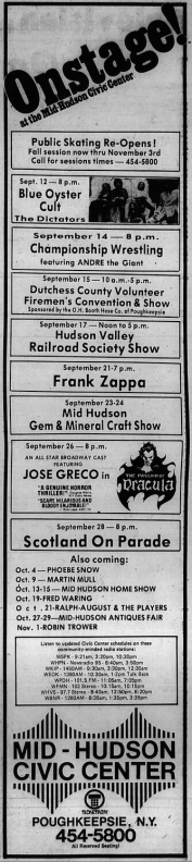 21/09/1978Mid Hudson Civic Center, Poughkeepsie, NY